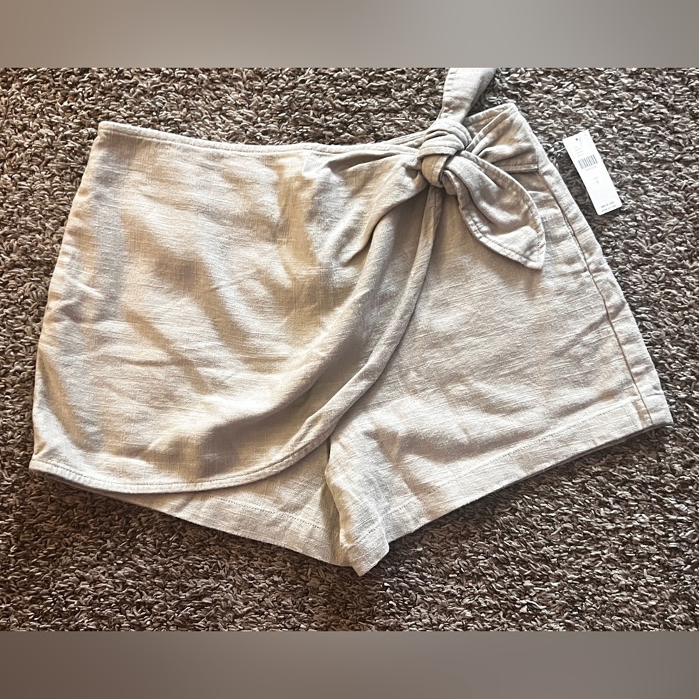 Anthropologie Women’s Size 8 Tan Linen Skort - Picture 5 of 14